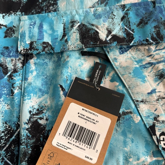 ⛷️🏔️🔥 The North Face Printed Dragline Jacket Mens Size LARGE NWT ⛷️🏔️🔥 - Picture 6 of 9